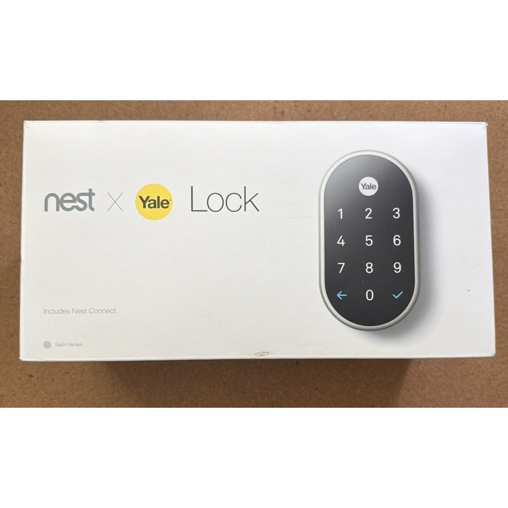 Nest X Yale Lock (Satin Nickel Finish) Smart Lock With Nest Connect Included New